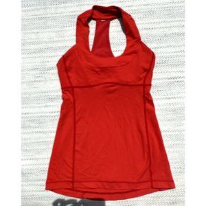 Lululemon Tank Women’s Size 4 Red Scoop Neck Racerback Activewear Sleeveless Gym